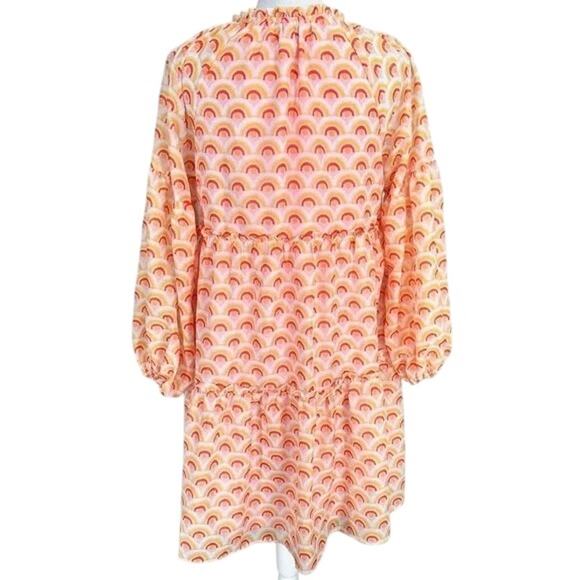 J. Marie The Summer  Orange Tiered  Dress Size Medium - Picture 5 of 9